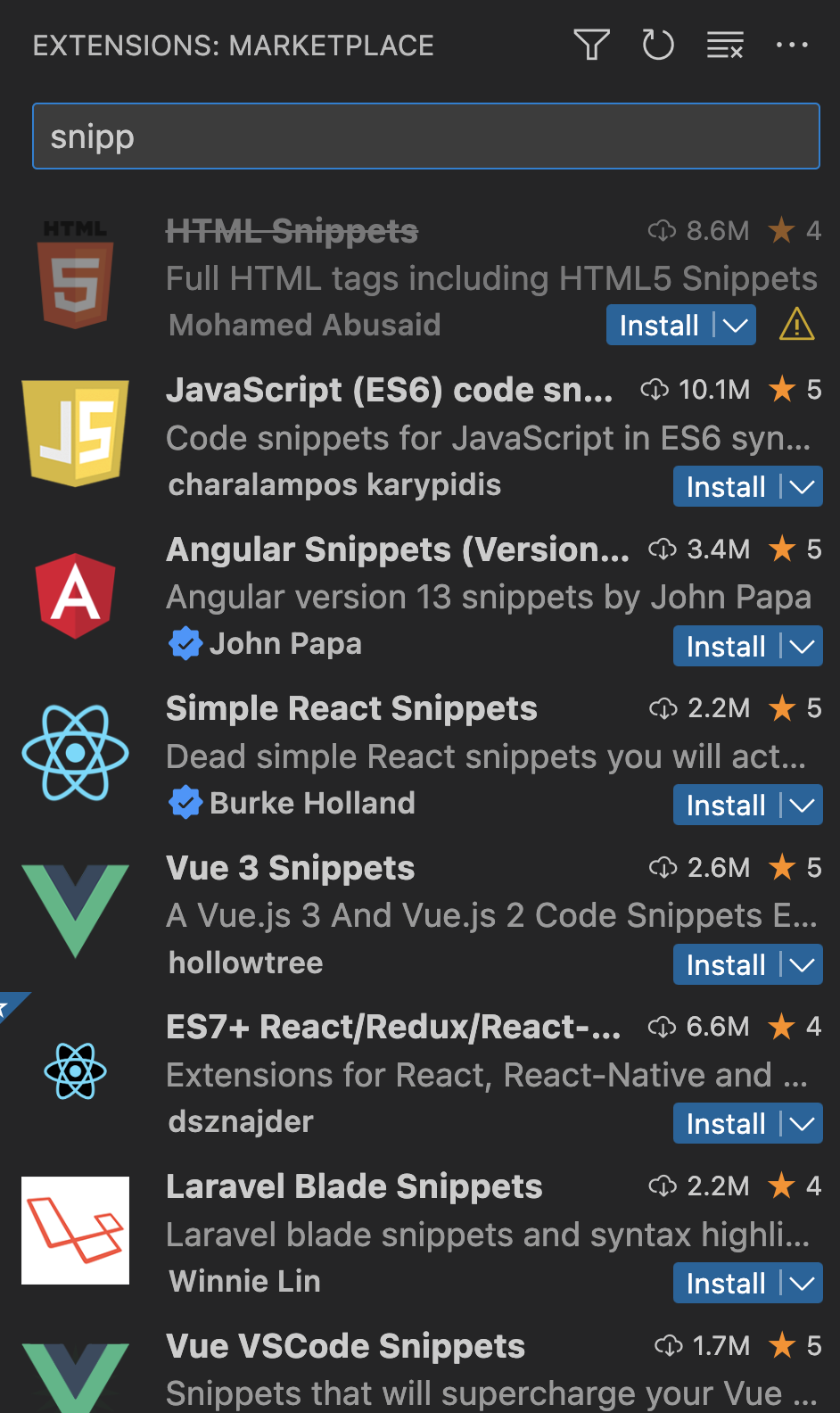 The Visual Studio Code Extensions Marketplace.
